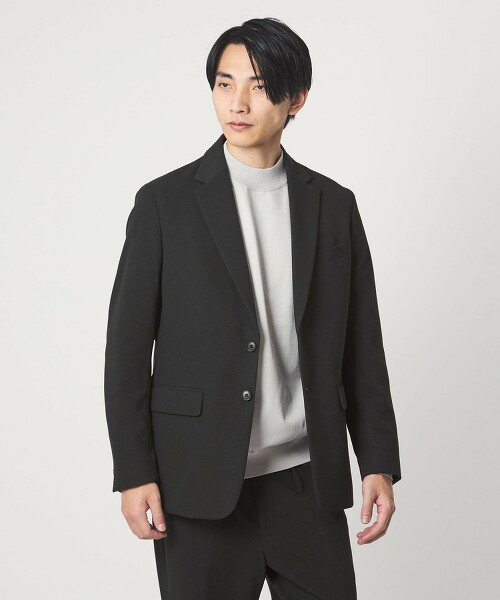 A＋ 針織斜紋2釦彈性西裝外套