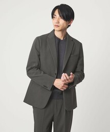 A＋ 針織斜紋2釦彈性西裝外套