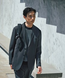 A＋ TRIXION® 網眼2釦經典彈性西裝外套 吸水速乾