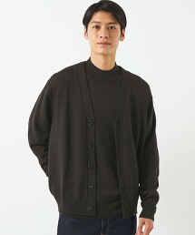 混絲綢天竺羊毛 V領開襟外套