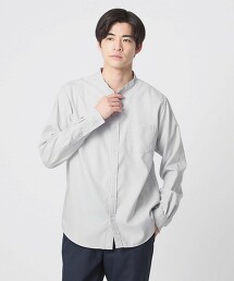 牛津布立領襯衫