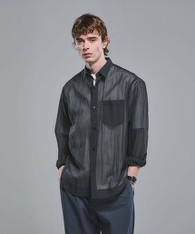 JUST LOOSE 尼龍透膚防撕裂布料長袖襯衫