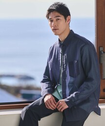 JUST LOOSE 尼龍透膚防撕裂布料長袖襯衫