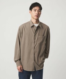 JUST LOOSE TR法蘭絨標準領彈性襯衫 