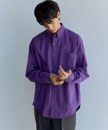 FINE BASIC 綾織 寬版 釦領 襯衫