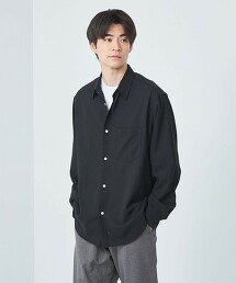 JUST LOOSE水洗府綢襯衫 日本製