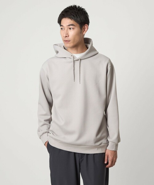 斜紋蓬鬆連帽外套
