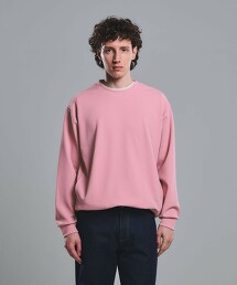 梨面布斜紋圓領長袖上衣 抗UV・吸水速乾・抗菌