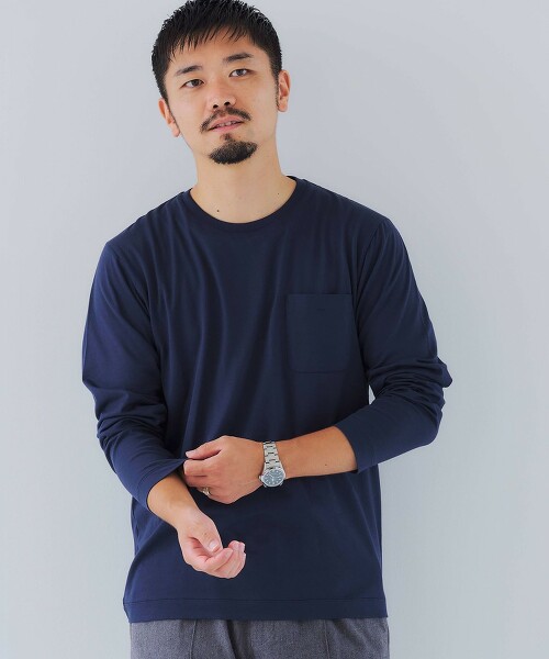 CSM 有機棉 素色 圓領 長袖T恤
