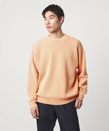 褪色畦編圓領針織