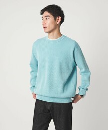 褪色畦編圓領針織