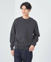 簡潔棉仿衛衣圓領針織
