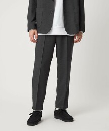 法蘭絨斜紋寬版工作風彈性長褲