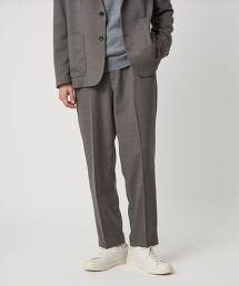 法蘭絨斜紋寬版工作風彈性長褲