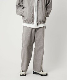 印花酵素洗寬褲