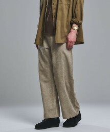 印花酵素洗寬褲