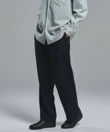 FINE BASIC 三醋酸纖維混羊毛寬版西裝褲 W4