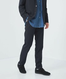 TRW 平紋緯編布窄管工作風輕便褲