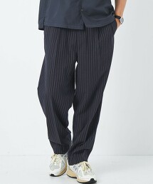 條紋錐形寬褲