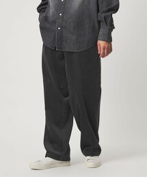 燈芯絨寬版1打摺寬褲