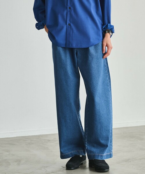 【特別訂製/WEB限定】＜3/2 WORKS＞GLR 寬版牛仔長褲