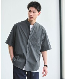 WONDER CLOTH 立領彈性短袖襯衫 涼感・吸水速乾