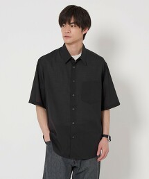 JUST LOOSE 賽羅紡紗標準領彈性襯衫 涼感・透氣