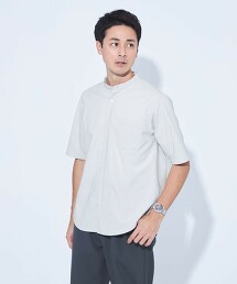 JUST fit 立領彈性短袖襯衫