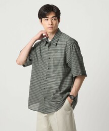 JUST LOOSE 迷你漸層格紋標準領透氣襯衫