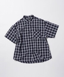 ＜GLR or＞漸層 格紋 短袖 襯衫