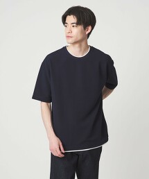 JUST fit  假兩件T恤 吸水速乾・抗菌