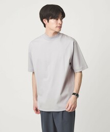 涼感有機棉羅馬布微高領T恤