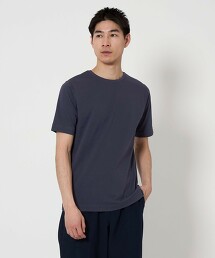 LONG FIBER COTTON 簡潔圓領短袖T恤