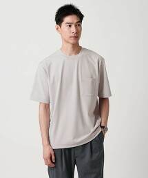 乾爽泡泡紗橫條紋圓領T恤 吸水速乾