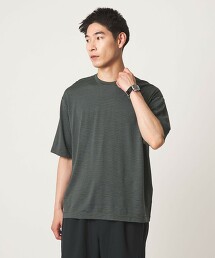 FINE BASIC 橫條紋Super100’s羊毛短袖T恤 日本製
