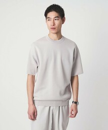 BREEZY 紙質短袖圓領針織T恤 抗菌・透氣