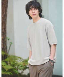 抗UV隔熱 平針抽繩短袖圓領針織