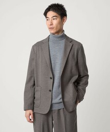 法蘭絨斜紋彈性西裝外套