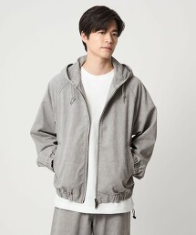 印花酵素洗連帽夾克