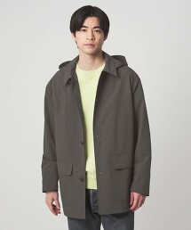 DICROS 防潑水中長版連帽立領大衣