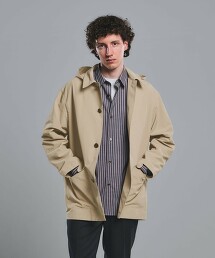 DICROS 防潑水中長版連帽立領大衣