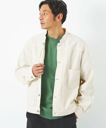 有機綾織 TYPE-1 米白色棒球外套