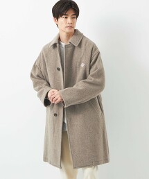 ＜DANTON＞輕量羊毛拉絨巴爾瑪肯領長大衣 日本製