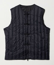 ＜TAION＞雙面穿唐裝風鈕釦羽絨背心