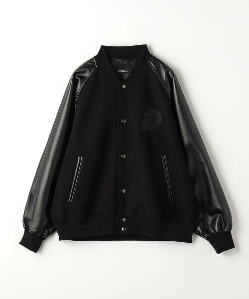 ＜GLR or＞UNISEX 拼接棒球外套