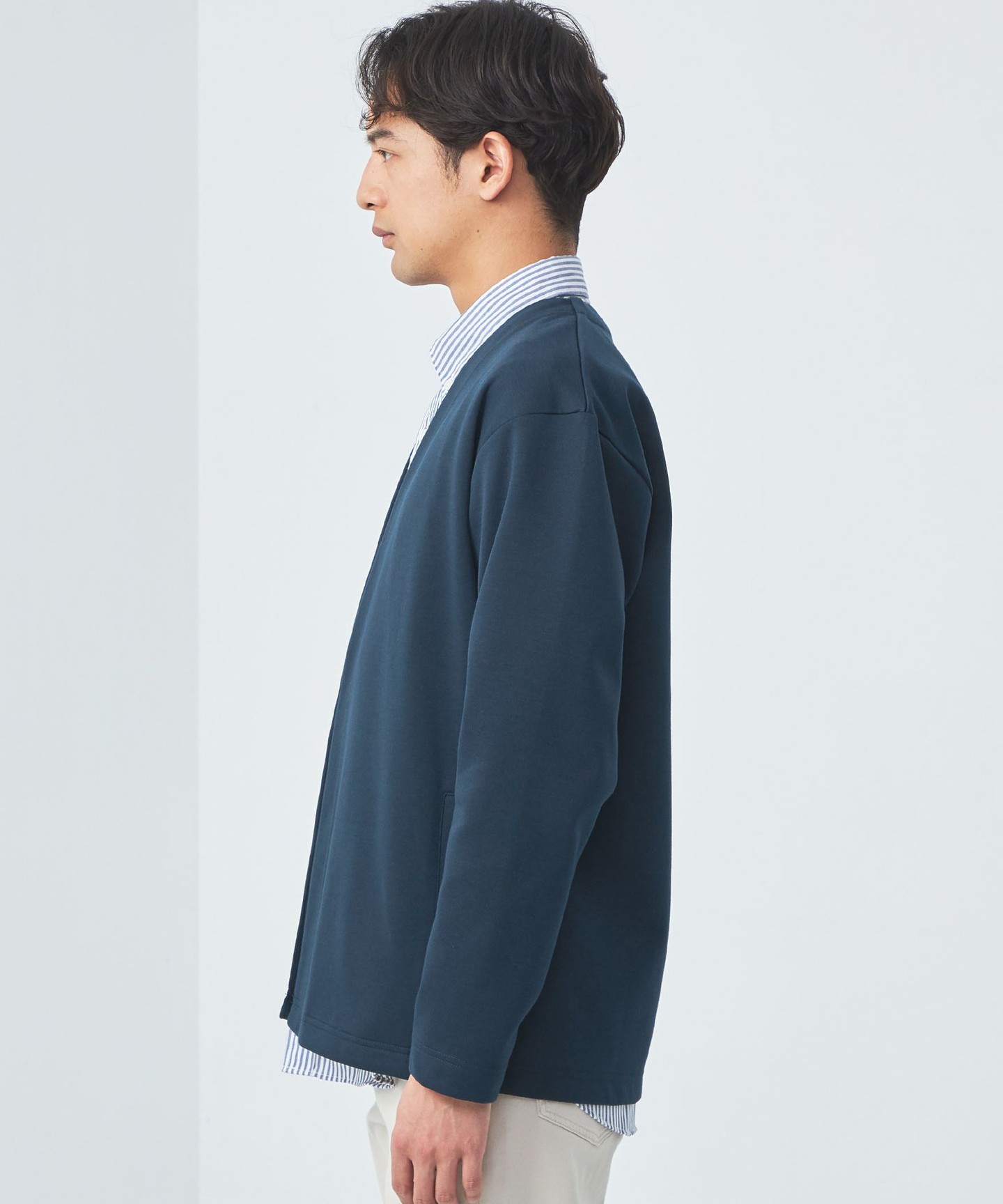 簡潔雙面布料輕便開襟外套｜green label relaxing MENS｜UNITED ARROWS 