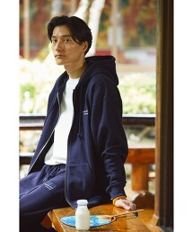 【特別訂製】＜SAUNA BOY × green label  relaxing＞衛衣 拉鍊 連帽衫