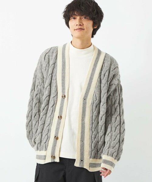 【特別訂製】＜OLDDERBY KNITWEAR＞GLR 繩紋開襟外套