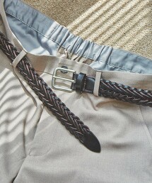 皮革網眼腰帶 30mm