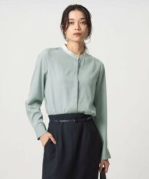 撞色罩衫